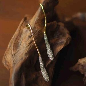 Alexis Bittar Gold and Silver Crystal Earrings